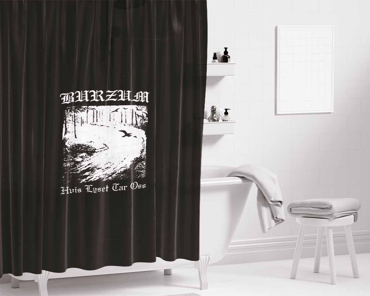 Burzum Hvis Lyset Tar Oss Det Som Engang Var Bathroom Shower Curtain Fabric Waterproof | 66 X 72 Inch
