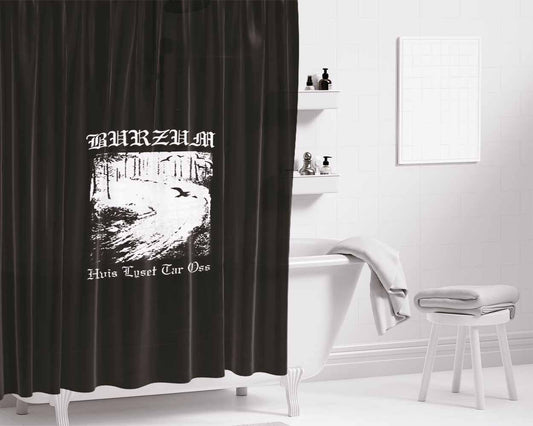 Burzum Hvis Lyset Tar Oss Det Som Engang Var Bathroom Shower Curtain Fabric Waterproof | 66 X 72 Inch