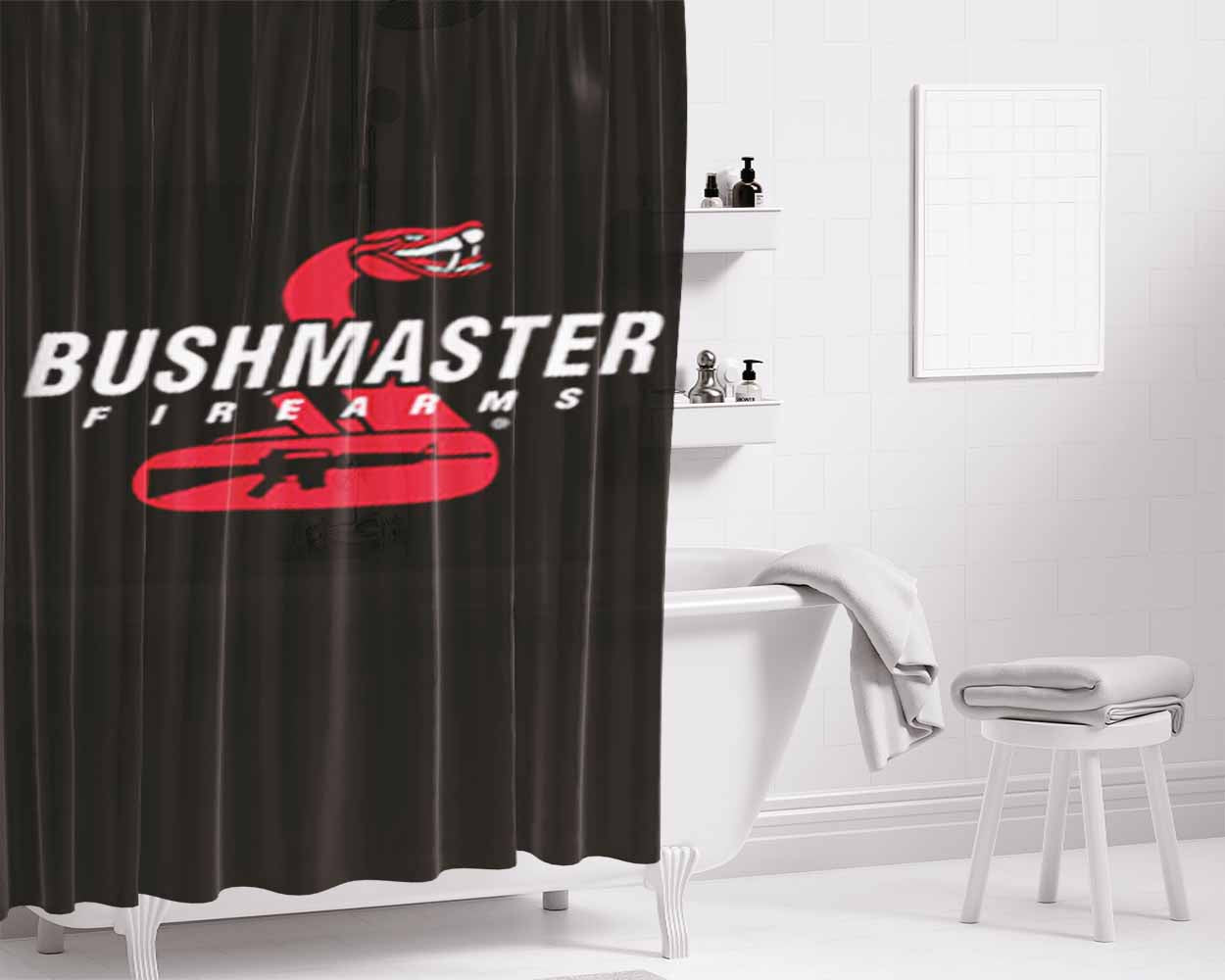Bushmaster Bathroom Shower Curtain Fabric Waterproof | 66 X 72 Inch