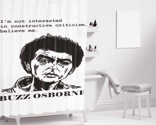 Buzz Osborne Bathroom Shower Curtain Fabric Waterproof | 66 X 72 Inch