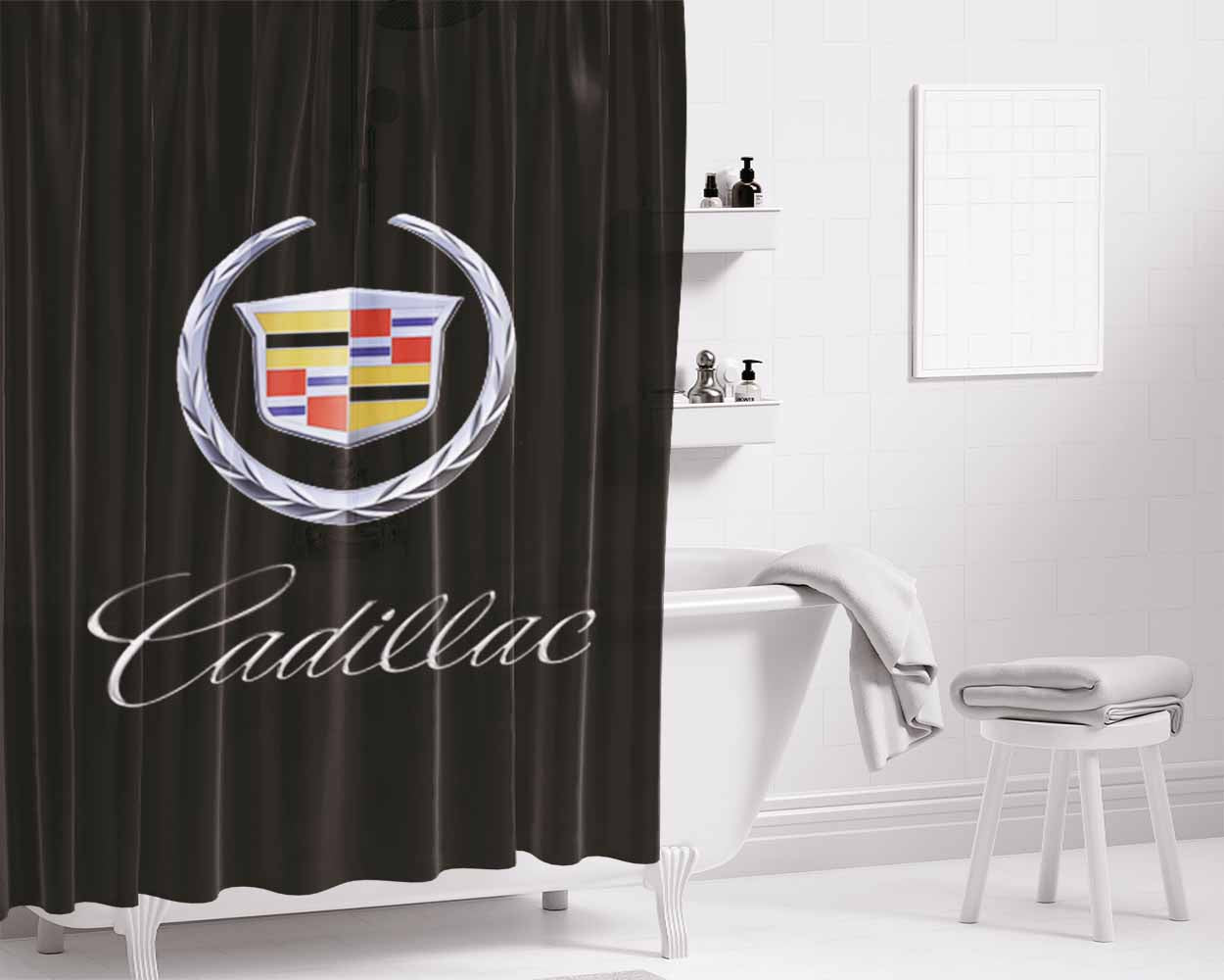 Cadillac Bathroom Shower Curtain Fabric Waterproof | 66 X 72 Inch