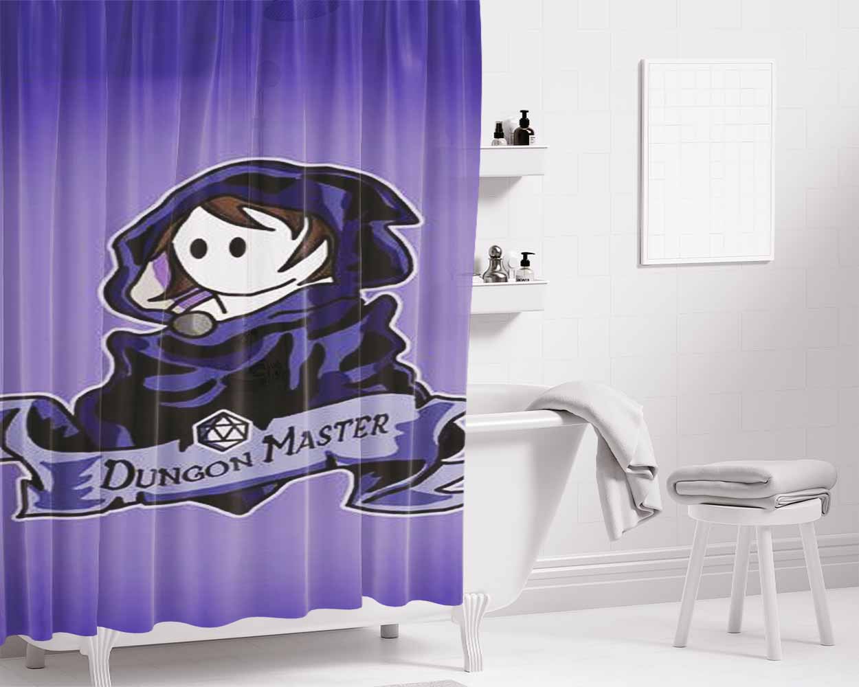 Call The Dungon Master Bathroom Shower Curtain Fabric Waterproof | 66 X 72 Inch