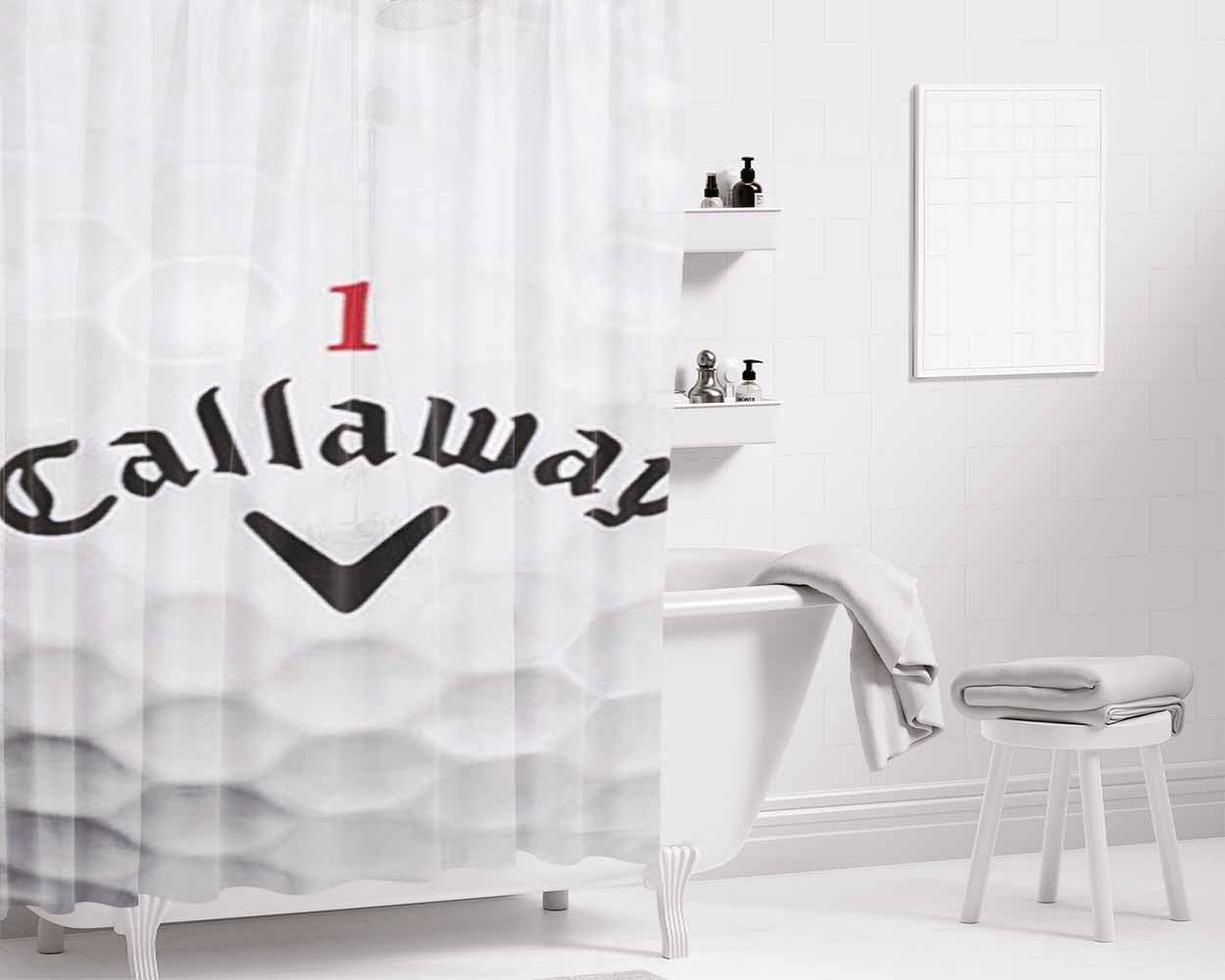 Callaway Golf Ball Bathroom Shower Curtain Fabric Waterproof | 66 X 72 Inch