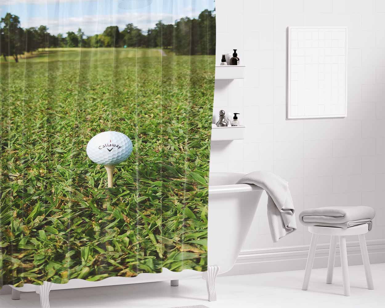 Callaway Golf Logo 2 Bathroom Shower Curtain Fabric Waterproof | 66 X 72 Inch