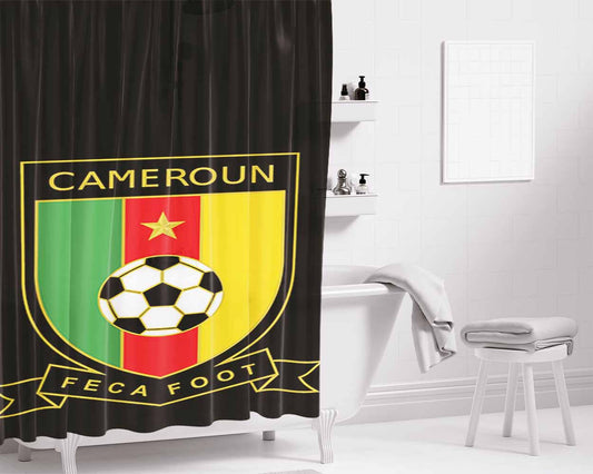 Cameroun Feca Foot Bathroom Shower Curtain Fabric Waterproof | 66 X 72 Inch