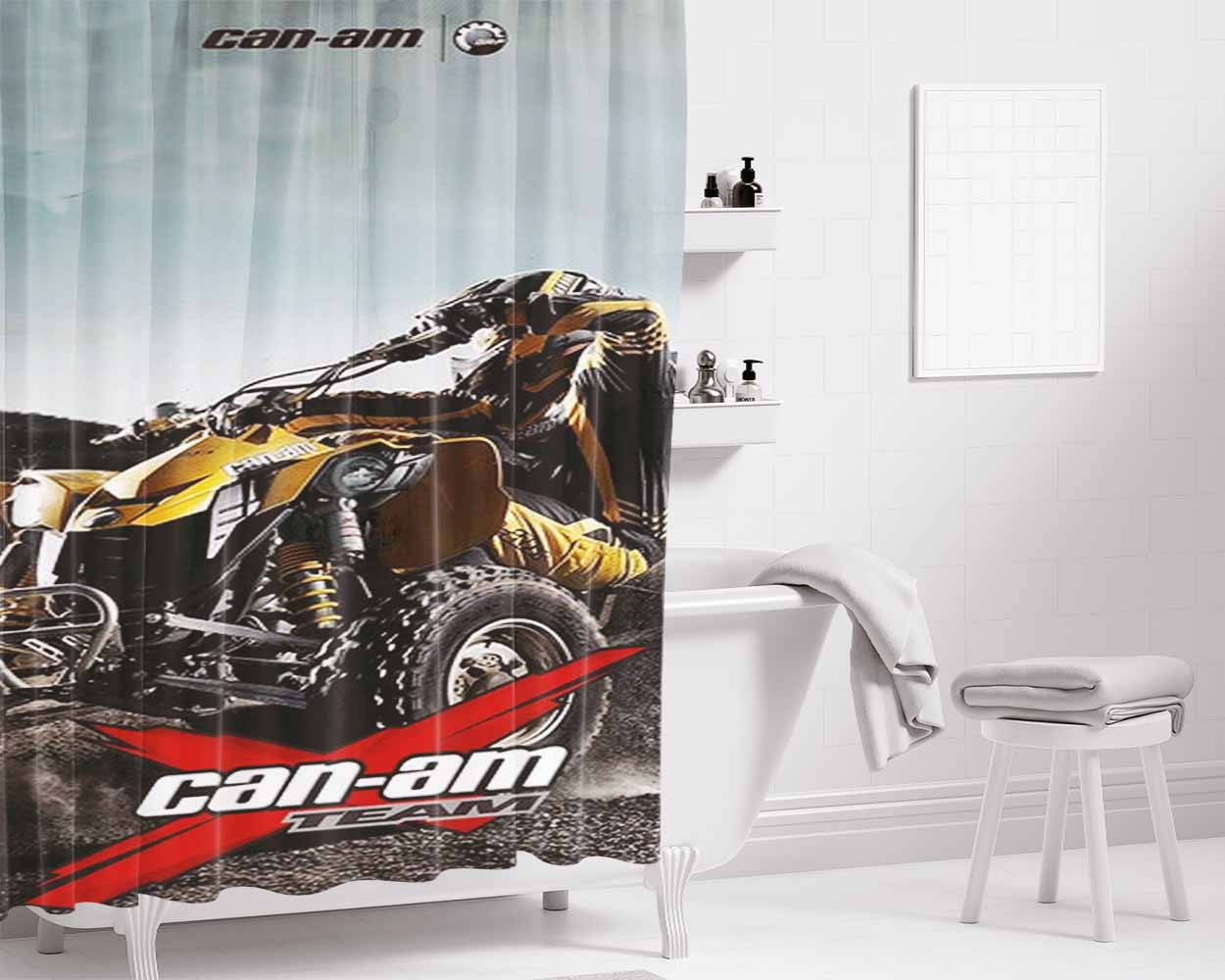 Canada Bathroom Shower Curtain Fabric Waterproof | 66 X 72 Inch