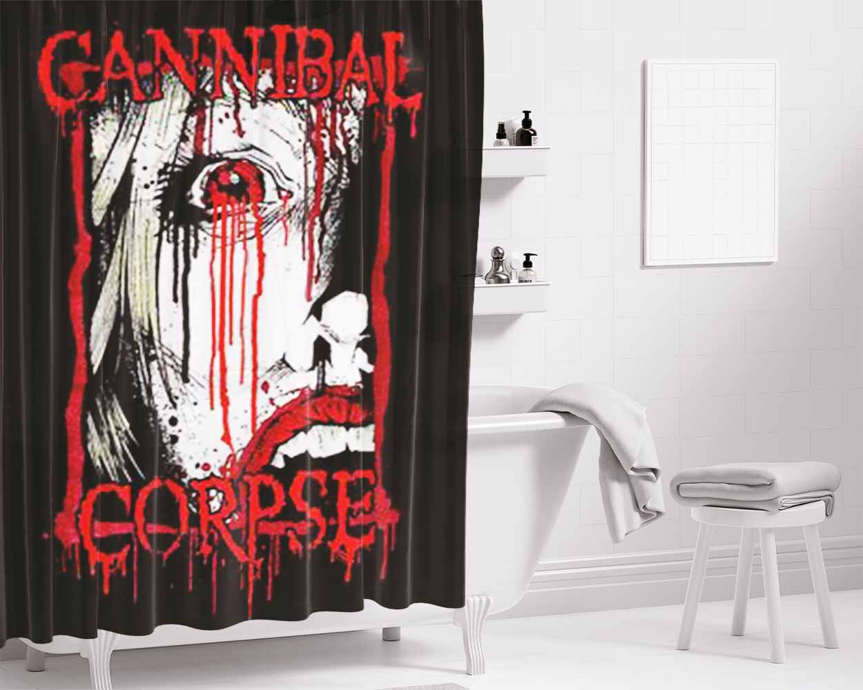 Cannibal Corpse Bathroom Shower Curtain Fabric Waterproof | 66 X 72 Inch