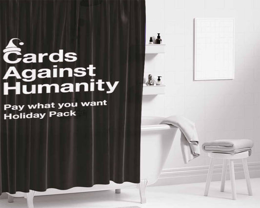 Cards Against Humanity Holiday Bathroom Shower Curtain Fabric Waterproof | 66 X 72 Inch