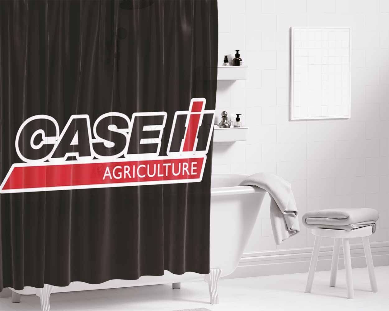 Case Ih Tractor Diesel Logo Bathroom Shower Curtain Fabric Waterproof | 66 X 72 Inch