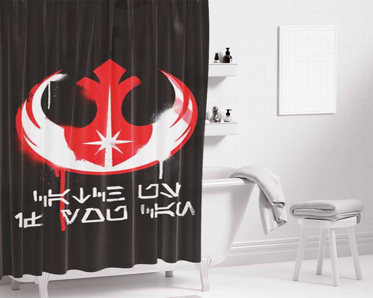 Catch Us If You Can Bathroom Shower Curtain Fabric Waterproof | 66 X 72 Inch