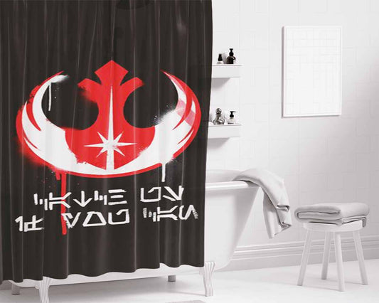 Catch Us If You Can Bathroom Shower Curtain Fabric Waterproof | 66 X 72 Inch