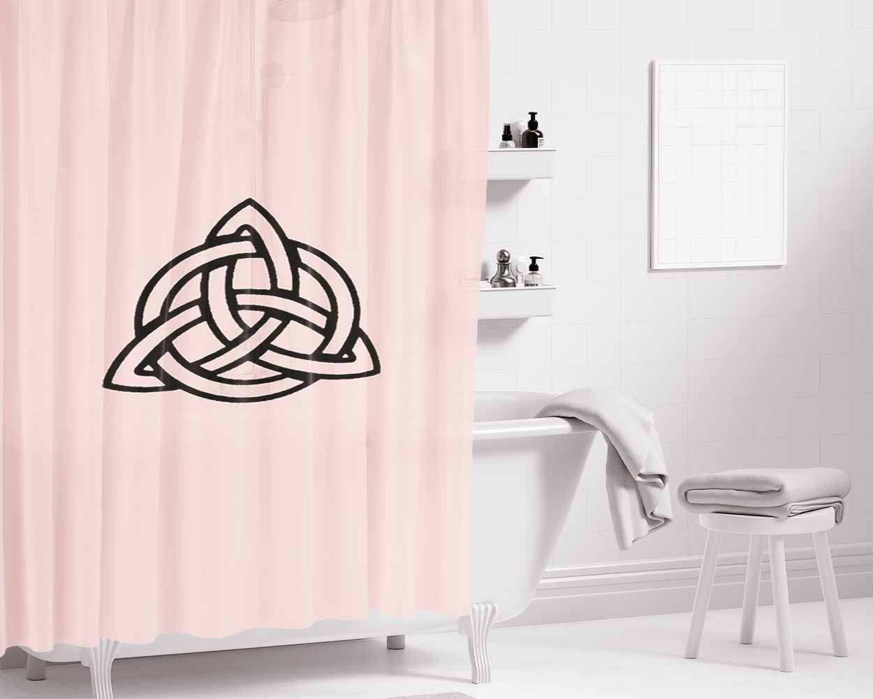 Celtic Tree Of Life Logo Bathroom Shower Curtain Fabric Waterproof | 66 X 72 Inch