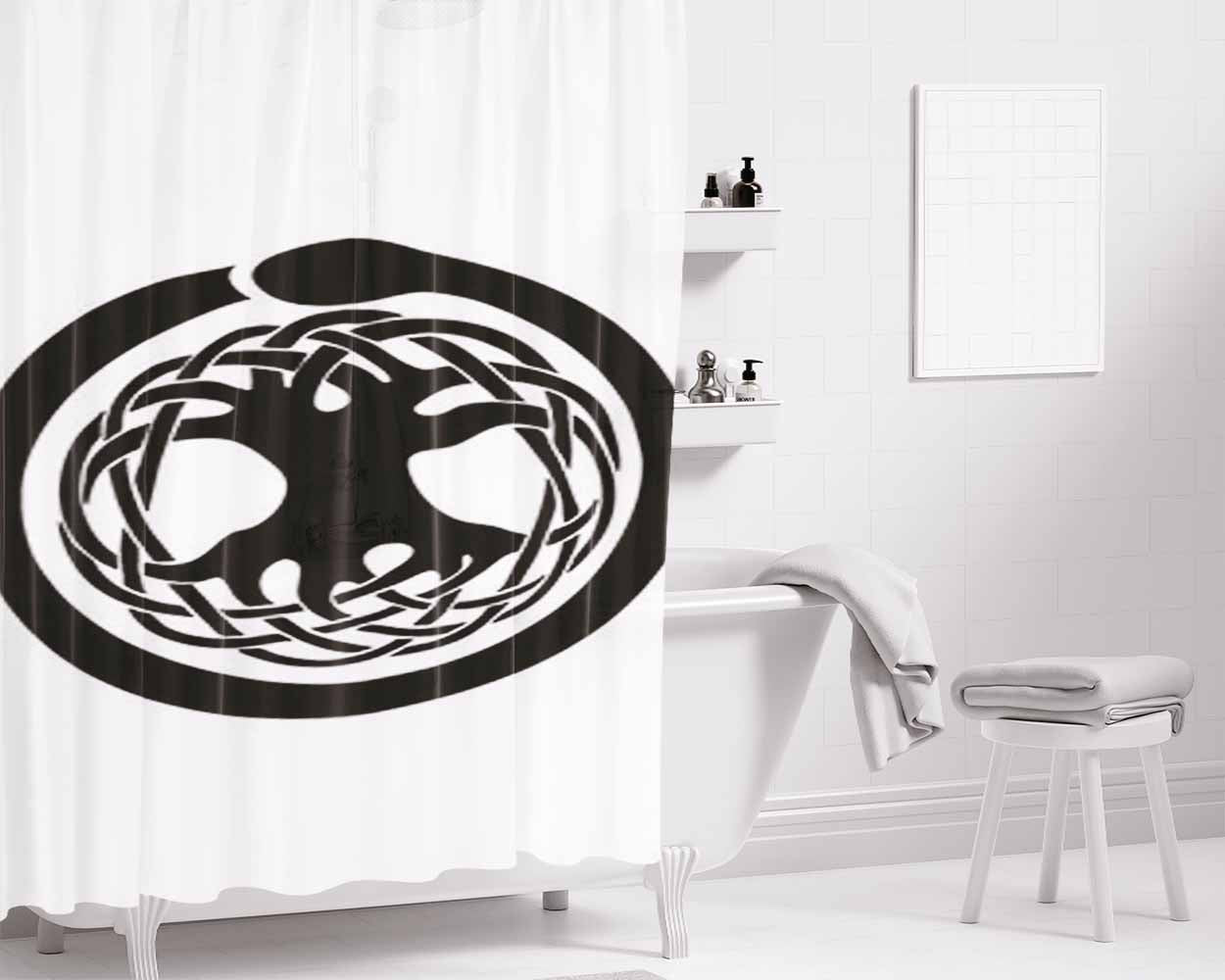 Celtics Green Bathroom Shower Curtain Fabric Waterproof | 66 X 72 Inch
