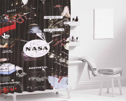 Cep Telefonu Bathroom Shower Curtain Fabric Waterproof | 66 X 72 Inch