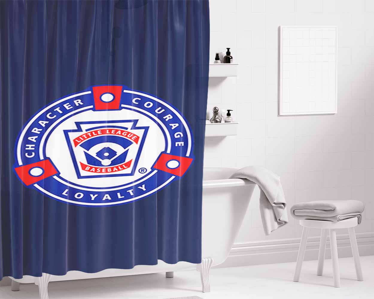 Character Courage Bathroom Shower Curtain Fabric Waterproof | 66 X 72 Inch