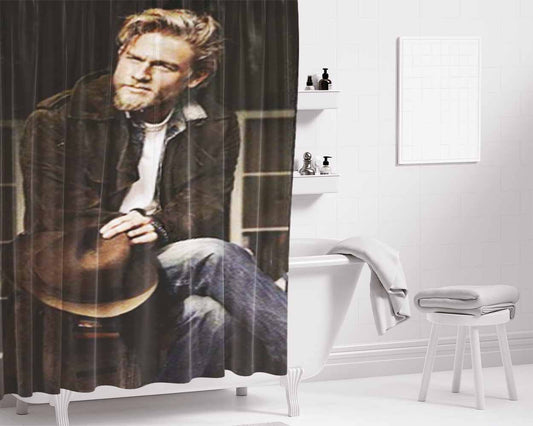 Charlie Hunnam 2 Bathroom Shower Curtain Fabric Waterproof | 66 X 72 Inch