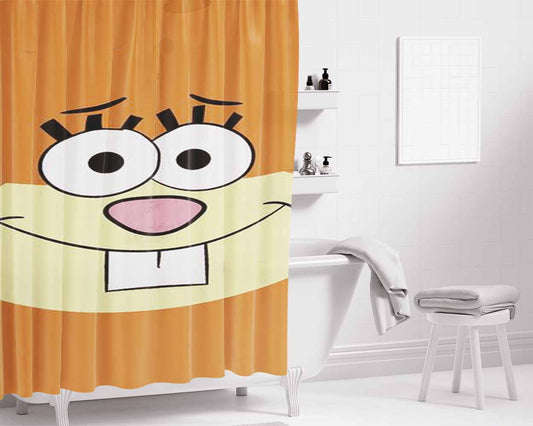 Cheeky Sandy Bathroom Shower Curtain Fabric Waterproof | 66 X 72 Inch