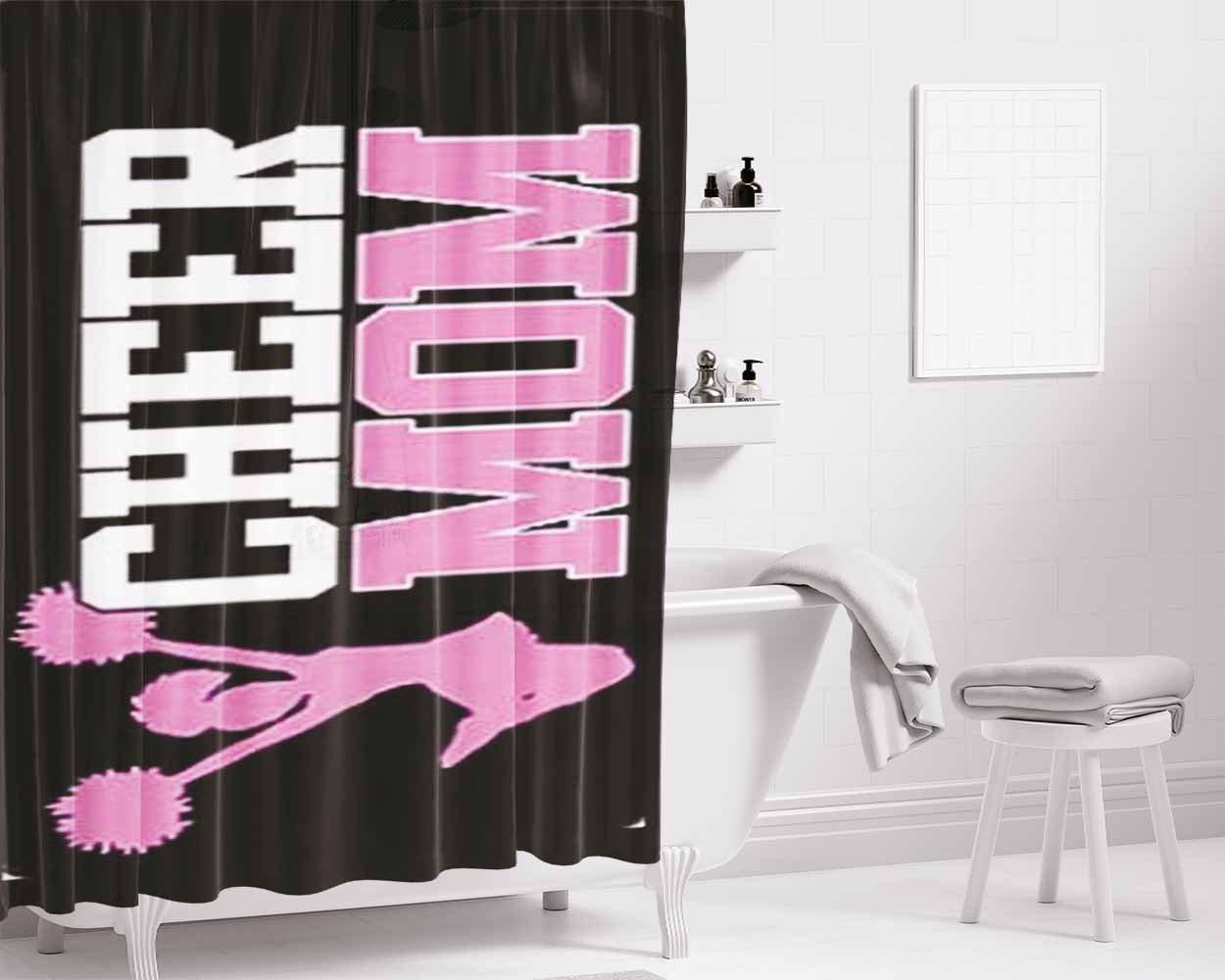 Cheer Mom Bathroom Shower Curtain Fabric Waterproof | 66 X 72 Inch