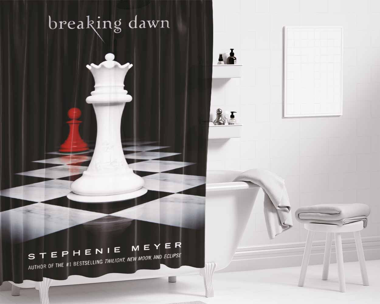 Chess Breaking Dawn Bathroom Shower Curtain Fabric Waterproof | 66 X 72 Inch