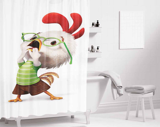 Chicken Little Bathroom Shower Curtain Fabric Waterproof | 66 X 72 Inch