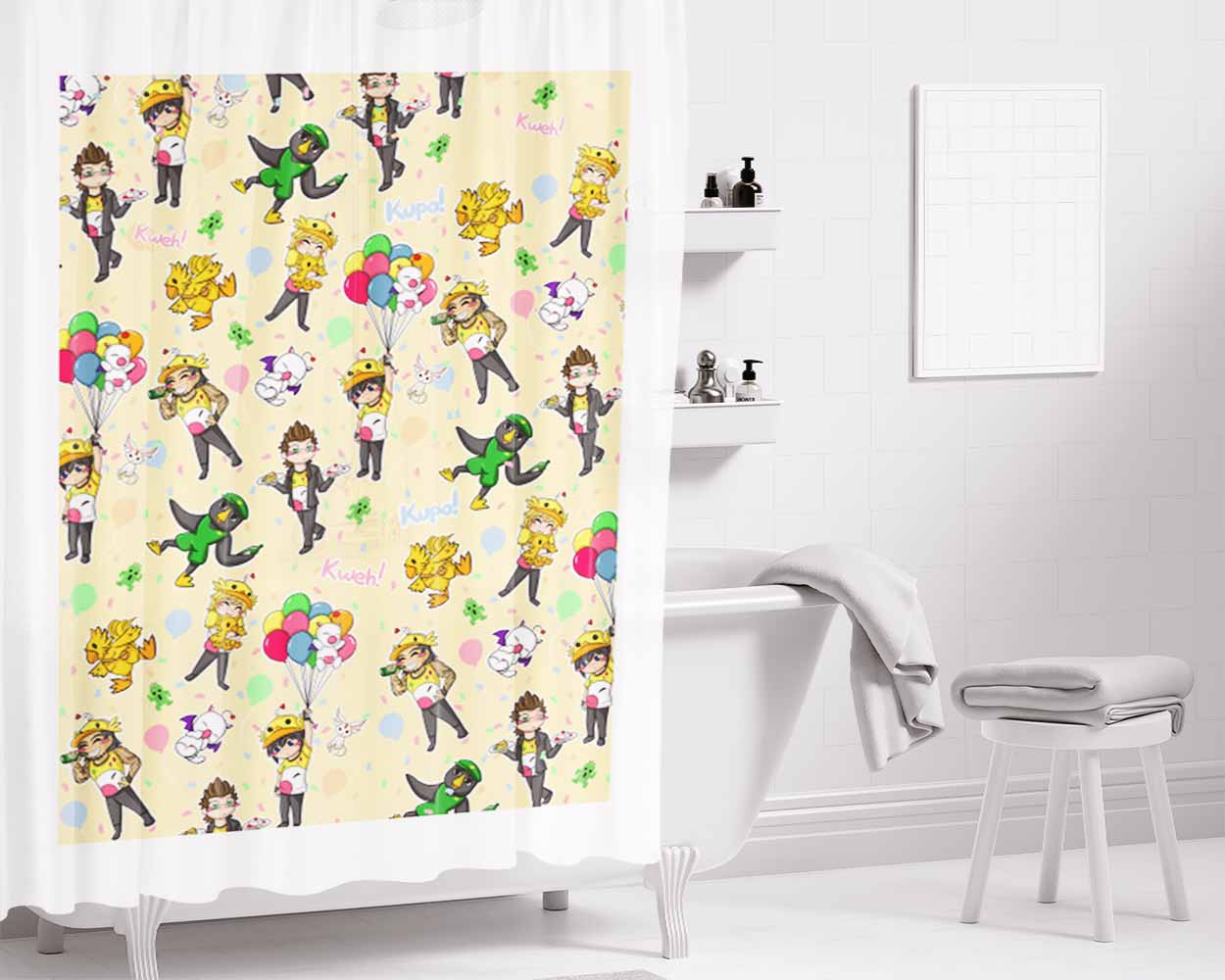 Chocobro Carnival Bathroom Shower Curtain Fabric Waterproof | 66 X 72 Inch