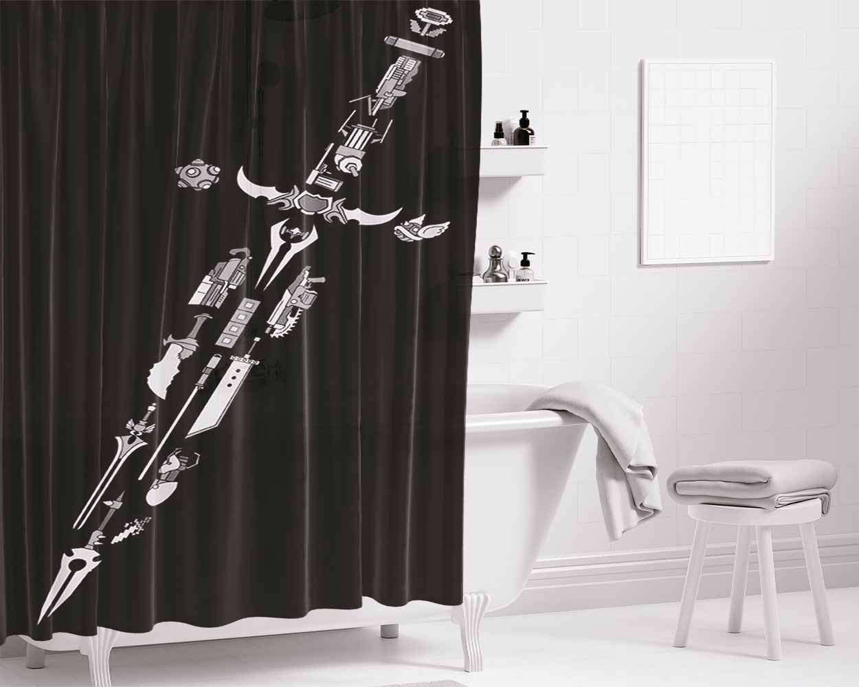 Choose Your Weapon Bathroom Shower Curtain Fabric Waterproof | 66 X 72 Inch