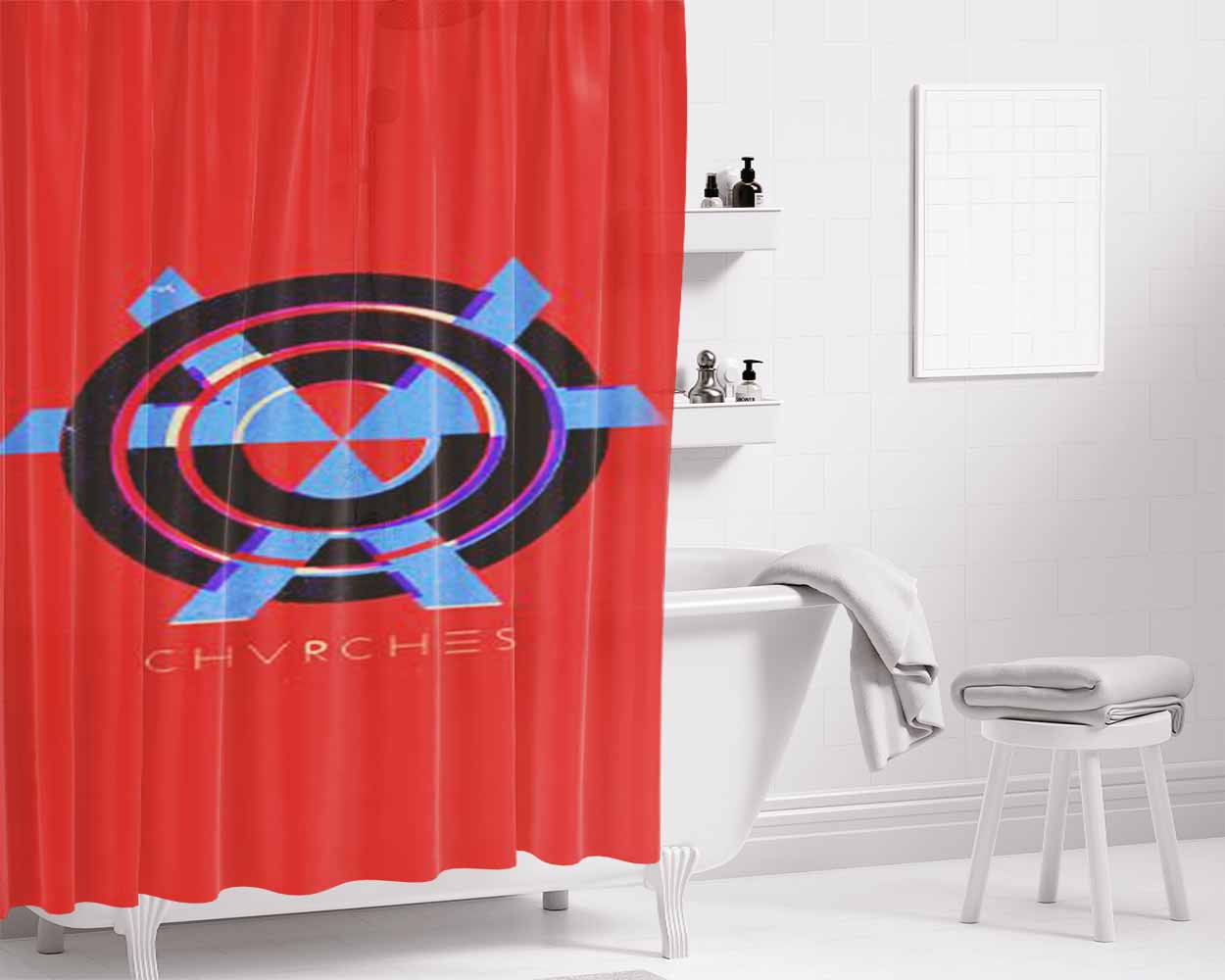 Chvrches The Bones Of What You Believe Bathroom Shower Curtain Fabric Waterproof | 66 X 72 Inch