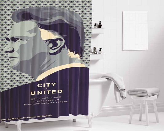 City Vs United Bathroom Shower Curtain Fabric Waterproof | 66 X 72 Inch