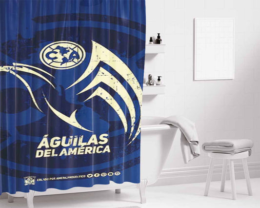 Club America Aguilas Art Bathroom Shower Curtain Fabric Waterproof | 66 X 72 Inch