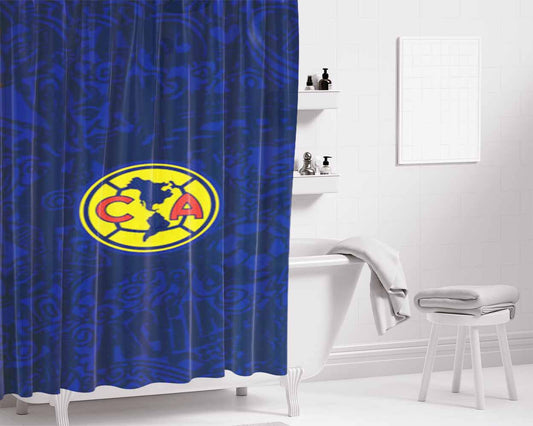 Club America De Mexico Bathroom Shower Curtain Fabric Waterproof | 66 X 72 Inch