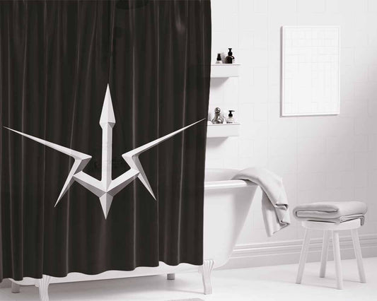 Code Geass Logo Black Bathroom Shower Curtain Fabric Waterproof | 66 X 72 Inch