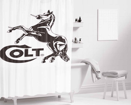 Colt Firearms Bathroom Shower Curtain Fabric Waterproof | 66 X 72 Inch