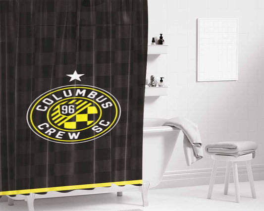 Columbus Crew Sc Bathroom Shower Curtain Fabric Waterproof | 66 X 72 Inch