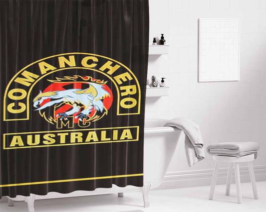 Comanchero Australia Bathroom Shower Curtain Fabric Waterproof | 66 X 72 Inch