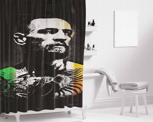 Conor Mc Gregor Irish Colors Bathroom Shower Curtain Fabric Waterproof | 66 X 72 Inch