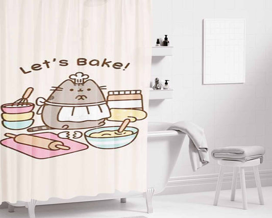 Cooking Mama (Pushen) Bathroom Shower Curtain Fabric Waterproof | 66 X 72 Inch