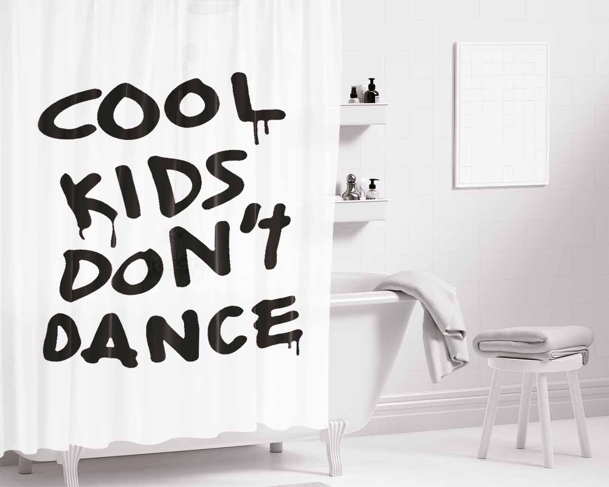 Cool Kids Dont Dance Zayn Malik Bathroom Shower Curtain Fabric Waterproof | 66 X 72 Inch