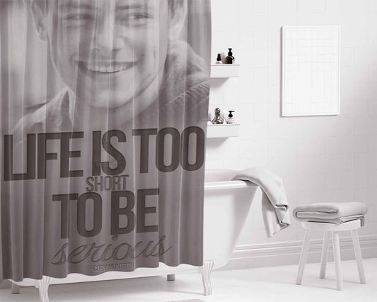 Cory To Serious Short Life 2 Bathroom Shower Curtain Fabric Waterproof | 66 X 72 Inch