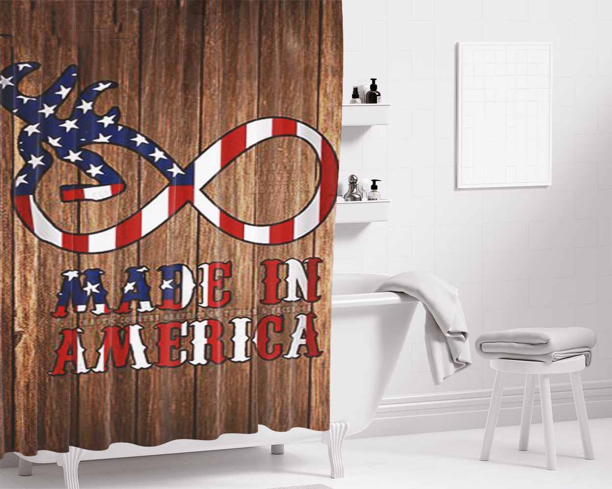 Country Wallpaper Tumblr Bathroom Shower Curtain Fabric Waterproof | 66 X 72 Inch