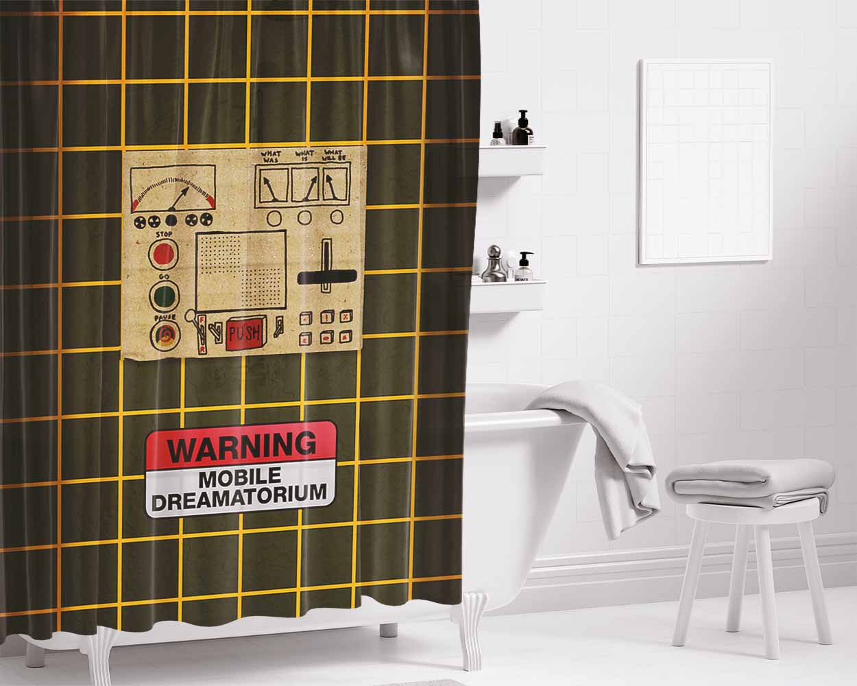 Cover Mobile Dreamatorium Bathroom Shower Curtain Fabric Waterproof | 66 X 72 Inch