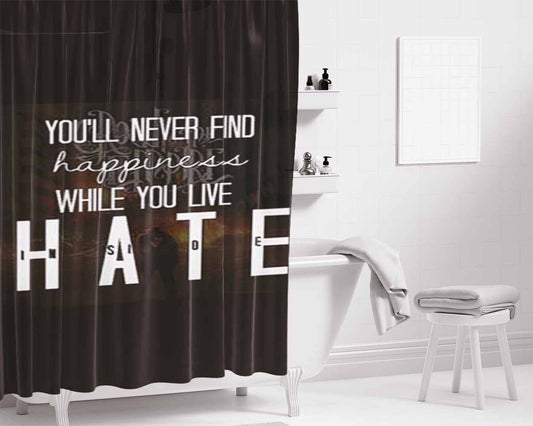 Crown The Empire Hate Bathroom Shower Curtain Fabric Waterproof | 66 X 72 Inch
