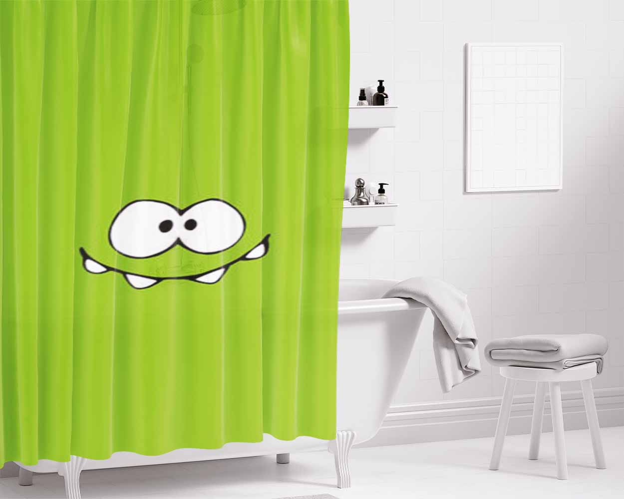 Cut The Rope Bathroom Shower Curtain Fabric Waterproof | 66 X 72 Inch