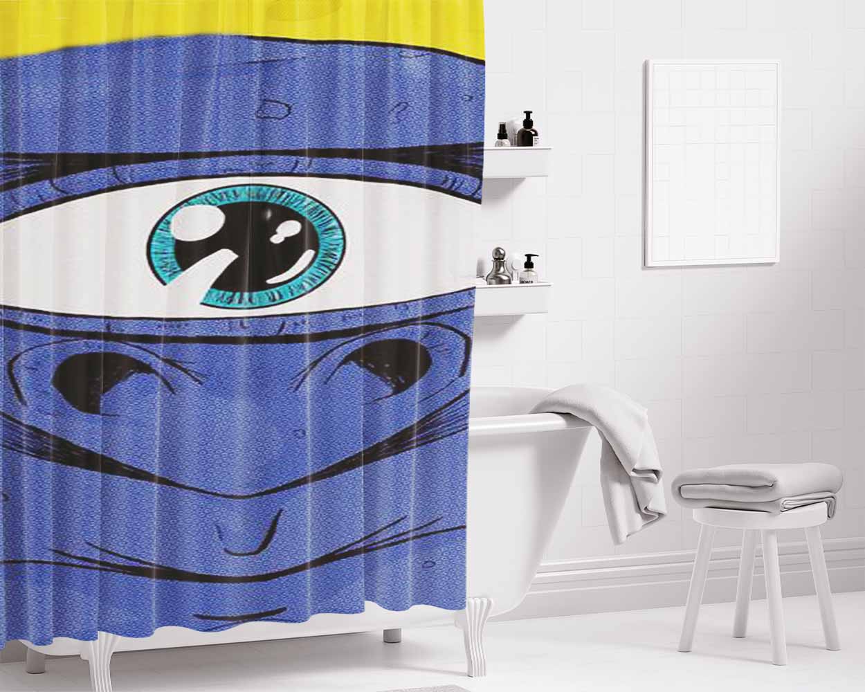 Cyclops Art Bathroom Shower Curtain Fabric Waterproof | 66 X 72 Inch