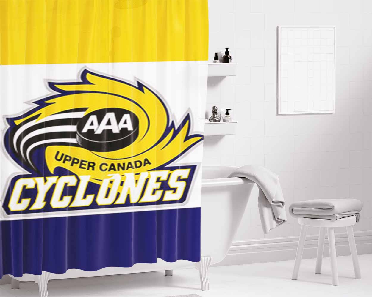 Cylcones Bathroom Shower Curtain Fabric Waterproof | 66 X 72 Inch