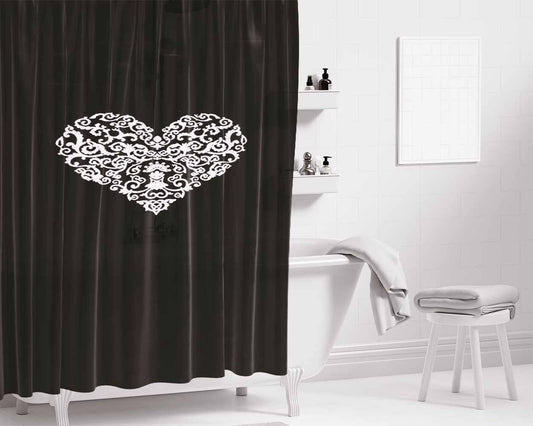 Damaged Rupture Cracked Out White Bathroom Shower Curtain Fabric Waterproof | 66 X 72 Inch