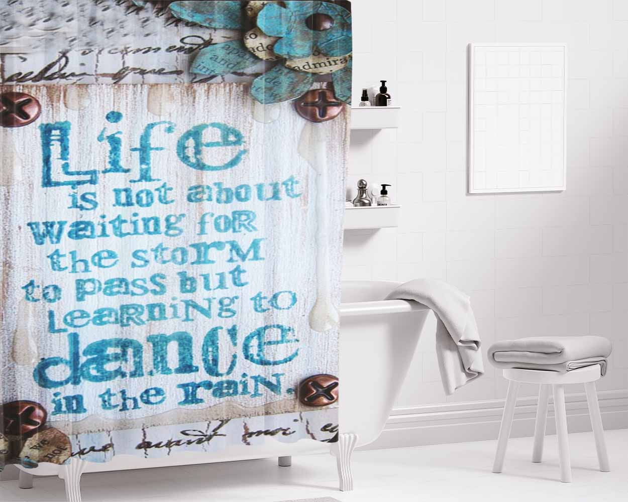 Danbo Bathroom Shower Curtain Fabric Waterproof | 66 X 72 Inch