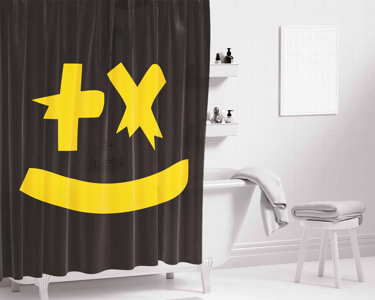 Dancing Bears Grateful Dead Bathroom Shower Curtain Fabric Waterproof | 66 X 72 Inch