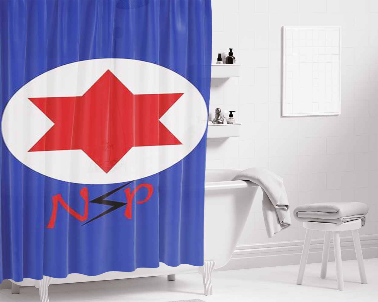 Daniel Sharman Collage Bathroom Shower Curtain Fabric Waterproof | 66 X 72 Inch