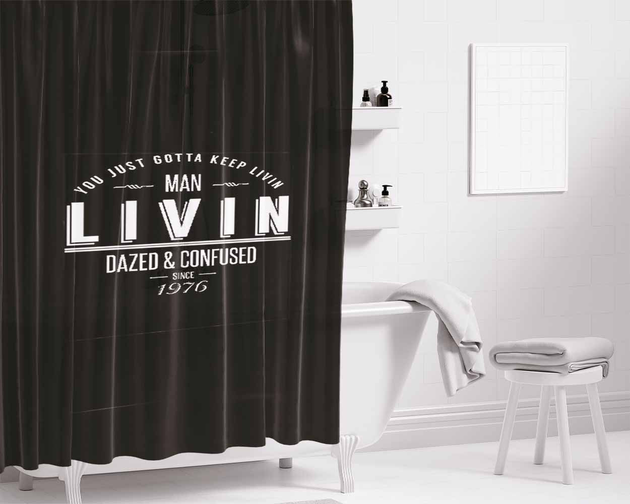 Daze Of Our Lives Bathroom Shower Curtain Fabric Waterproof | 66 X 72 Inch