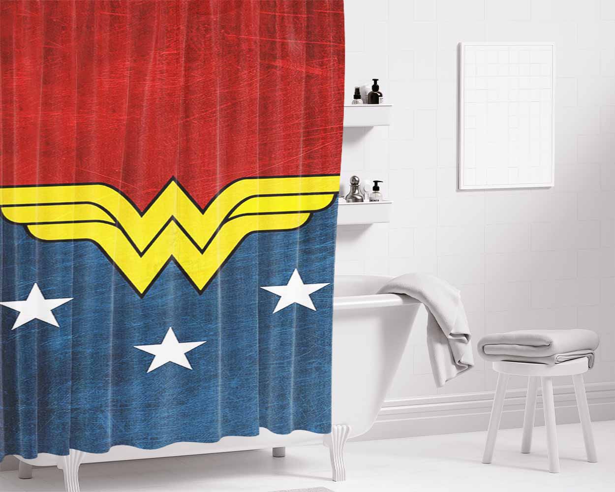 Dc Shoes Logo Bathroom Shower Curtain Fabric Waterproof | 66 X 72 Inch
